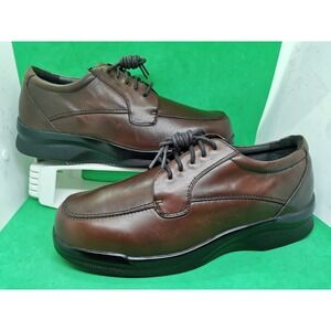 Apex B2900M Men's Wide Brown Leather Comfortable Shoes Lace Up Size 12 Wide